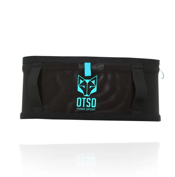 Centura alergare unisex OTSO Running Belt Black & Turquoise [3]