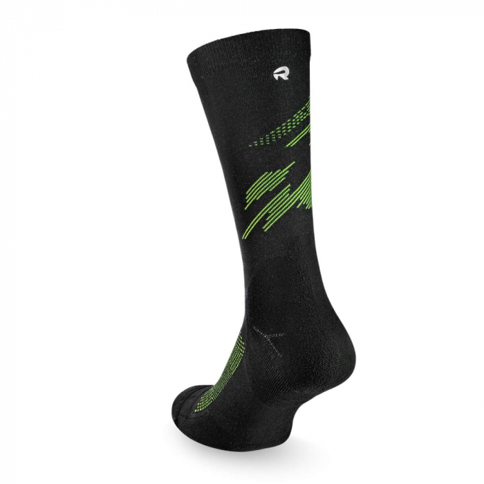 Sosete alergare/ciclism Rockay Ignite, negru/lime [2]