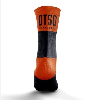 Sosete Alergare OTSO Multisport Medium Cut Black & Fluo Orange [2]