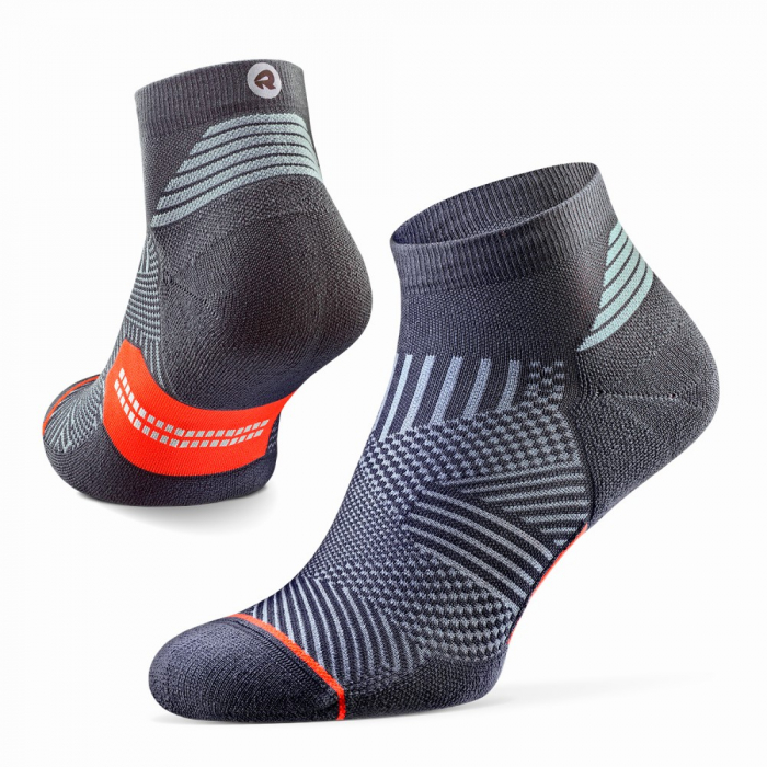Sosete alergare Rockay Flare quarter albastru/orange [2]
