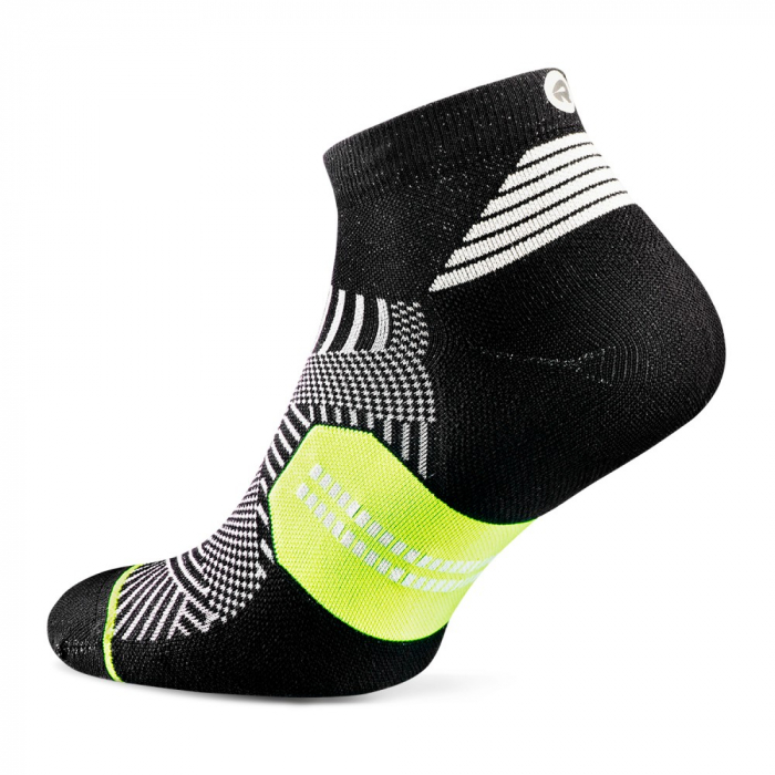 Sosete alergare Rockay Flare quarter negru/lime [4]