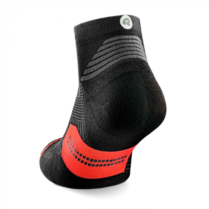 Sosete alergare Rockay Flare quarter negru/rosu [4]