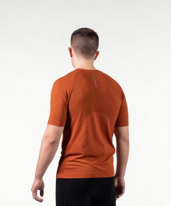 Tricou alergare barbati maneca scurta ROCKAY ZEPHYR  Seamless Tee, Portocaliu [7]
