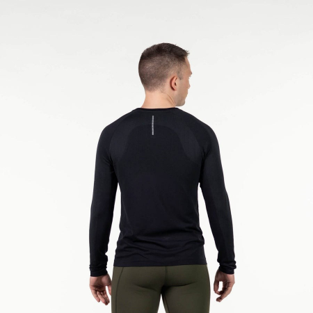 Bluza alergare barbati maneca lunga ROCKAY ZEPHYR Long Sleeve Seamless, Negru [4]