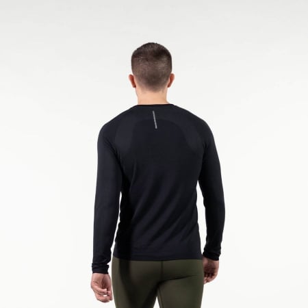 Bluza alergare barbati maneca lunga ROCKAY ZEPHYR Long Sleeve Seamless, Negru [1]