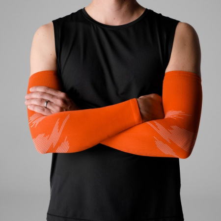 Compresii brate Rockay Ignite orange/alb [1]