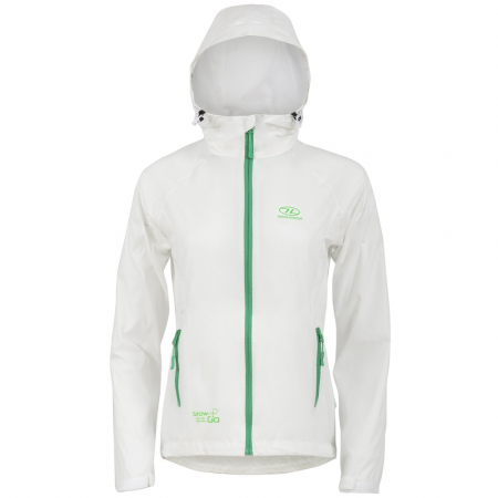 Jacheta Waterproof/Windproof Highlander Stow&Go, Alb