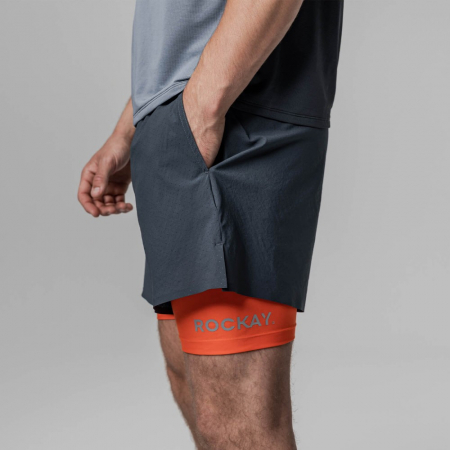 Pantaloni scurti alergare barbati Rockay 2-in-1 [5]