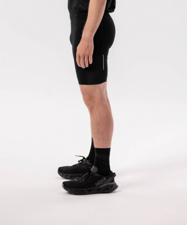 Pantaloni scurti alergare barbati ROCKAY FLARE HALF TIGHT, Negru [5]