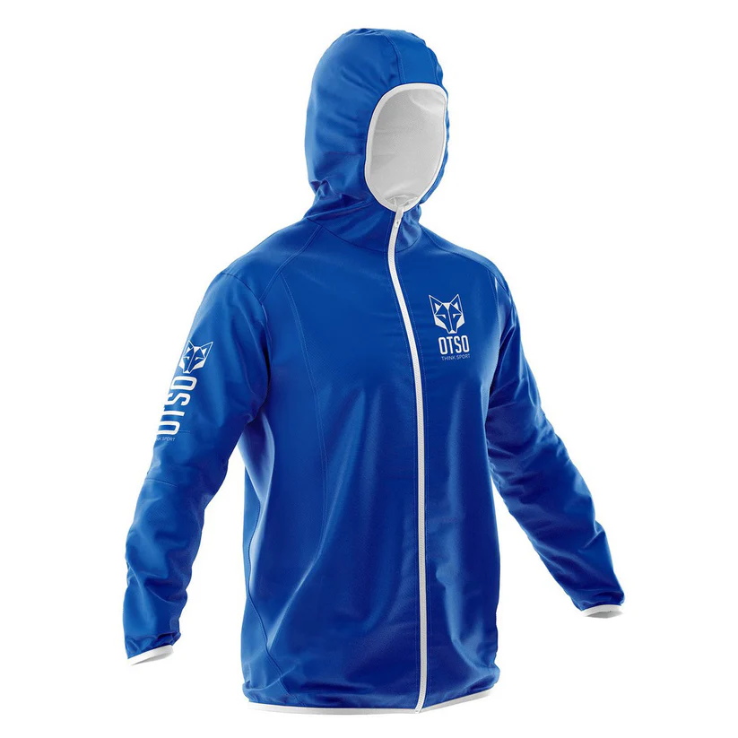 Alergare - Jacheta Alergare Waterproof OTSO - Electric Blue&White