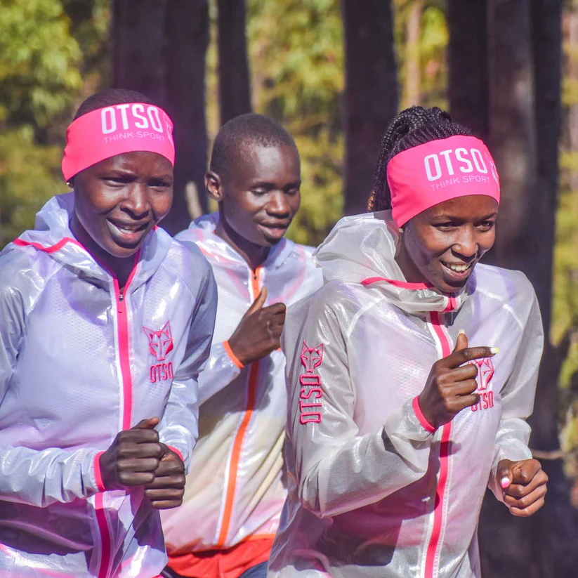 Jacheta Alergare Waterproof OTSO - White Fluo Pink [5]