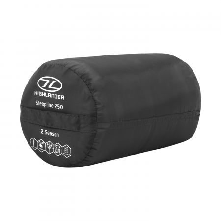 Sac de dormit Highlander Sleepline 250 Mummy, Negru [4]