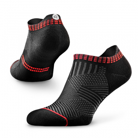Sosete alergare Rockay Accelerate negru/rosu [3]