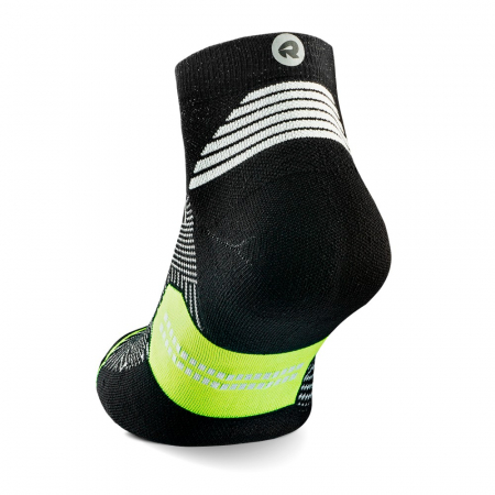 Sosete alergare Rockay Flare quarter negru/lime [2]