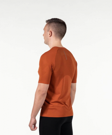 Tricou alergare barbati maneca scurta ROCKAY ZEPHYR  Seamless Tee, Portocaliu [4]