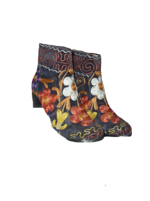 Botine Gizem  piele material textil  b05 [2]