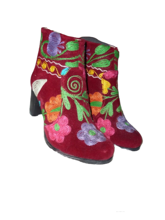 Botine Gizem  piele material textil  b09 [2]