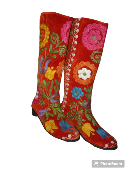 Cizme cu toc Hurrem piele - material textil c13 [2]