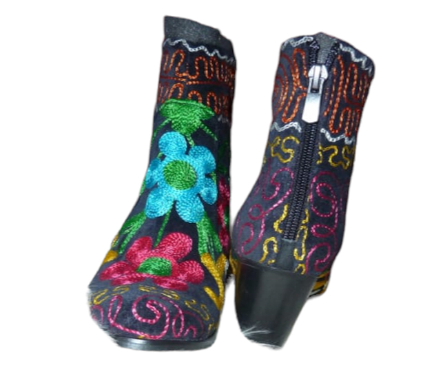 Cizme scurte Melissa  piele material textil cz02 [1]