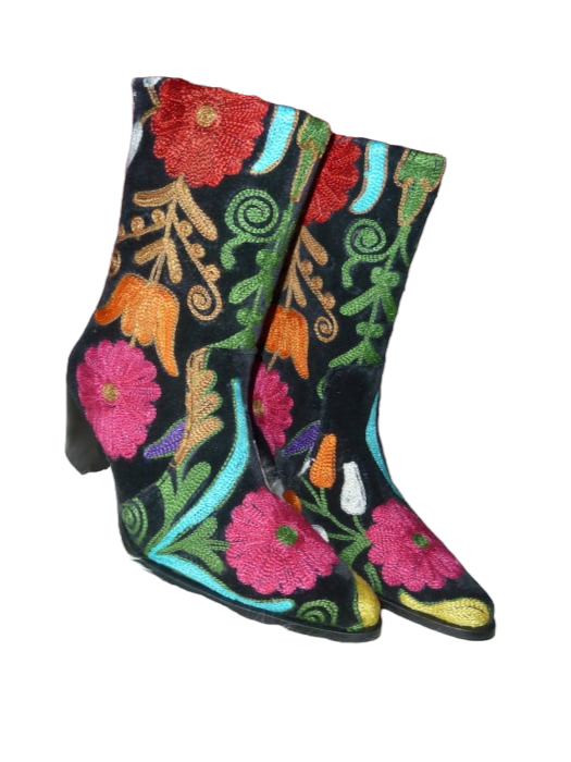 Cizme scurte Melissa  piele material textil cz05 [2]