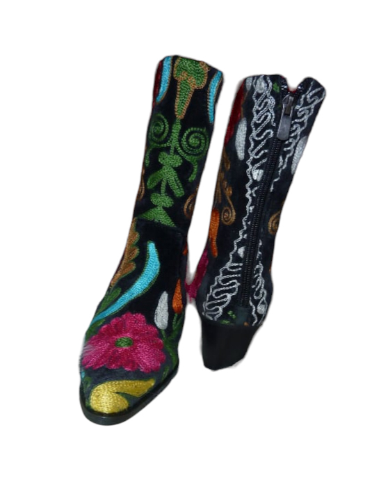 Cizme scurte Melissa  piele material textil cz05 [1]