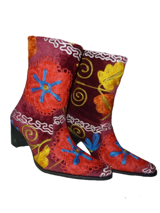 Cizme scurte Melissa  piele material textil cz06 [2]