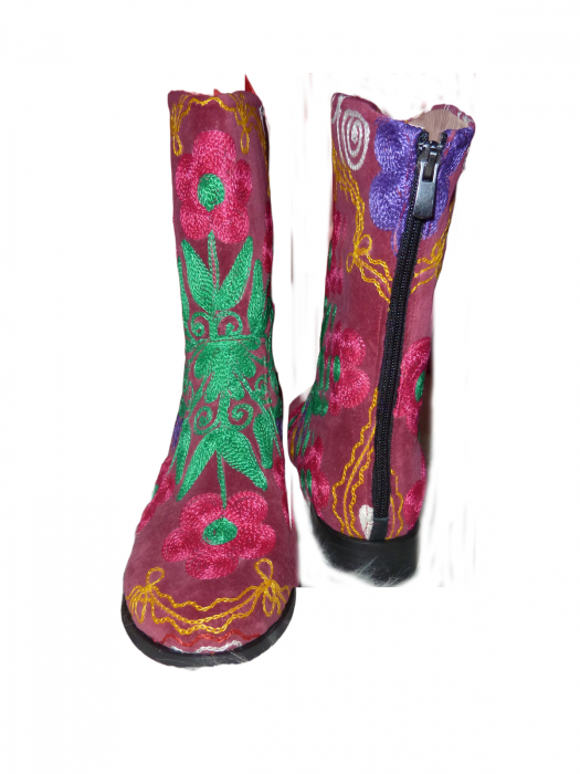Cizme scurte Melissa  piele material textil cz18 [1]