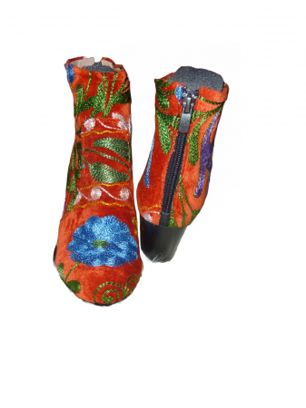 Botine Gizem  piele material textil b39b [1]