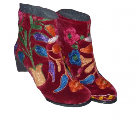 Botine Gizem  piele material textil  b04 [1]