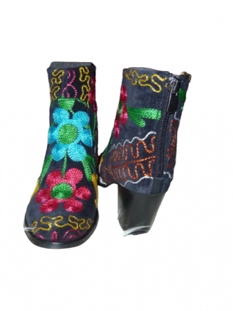 Incaltaminte piele femei - Botine Gizem  piele material textil  b07