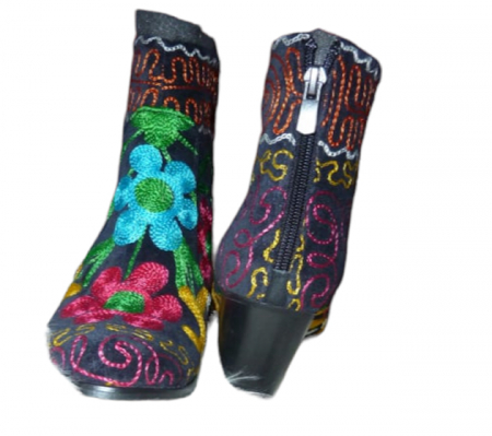 Incaltaminte piele femei - Botine Gizem  piele material textil b11
