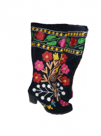Incaltaminte piele femei - Cizme cu toc Hurrem piele - material textil c36e