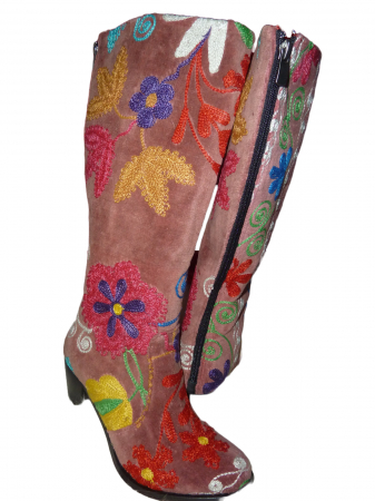 Incaltaminte piele femei - Cizme cu toc Hurrem piele - material textil c37b1
