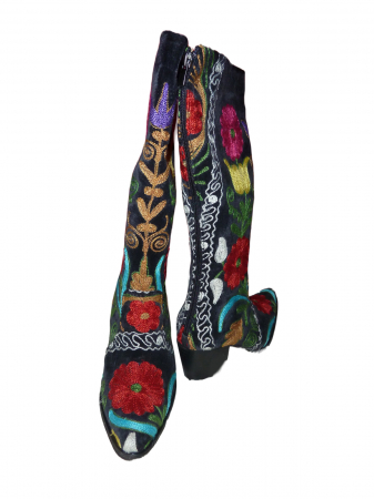 Incaltaminte piele femei - Cizme cu toc Hurrem piele - material textil c37e