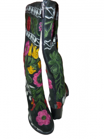 Cizme cu toc Hurrem piele - material textil c37f [1]