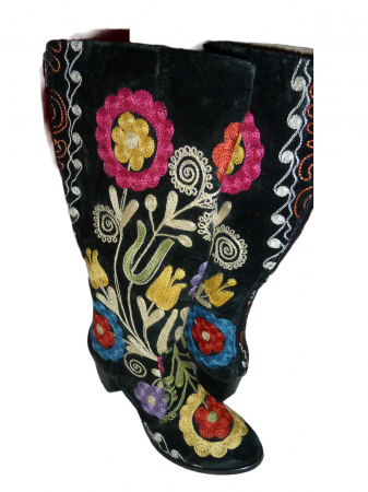 Incaltaminte piele femei - Cizme cu toc Hurrem piele - material textil c39e