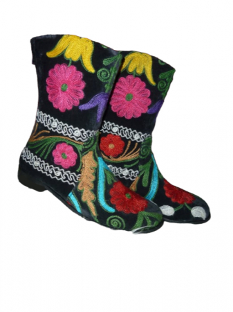Cizme scurte Melissa  piele material textil cz03 [1]