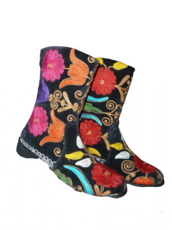 Cizme scurte Melissa  piele material textil cz04 [1]