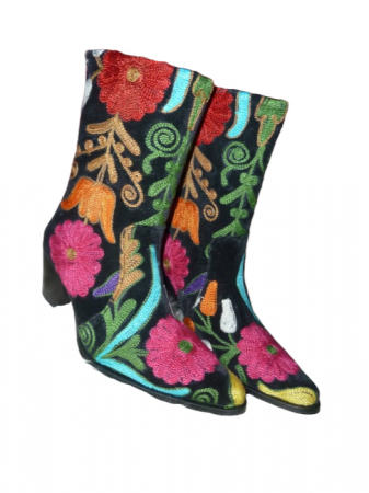 Cizme scurte Melissa  piele material textil cz05 [1]