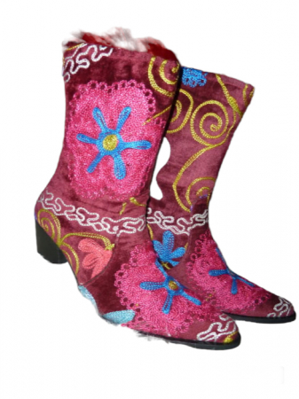 Cizme scurte Melissa  piele material textil cz07 [1]