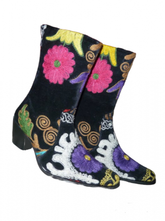 Cizme scurte Melissa  piele material textil cz08 [1]