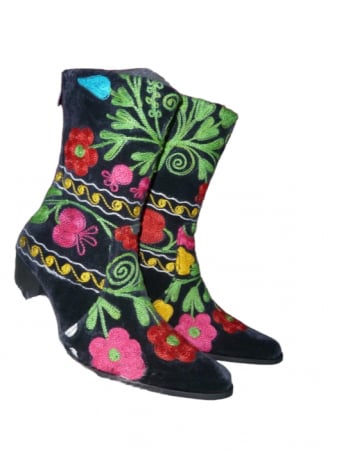 Cizme scurte Melissa  piele material textil cz09 [1]