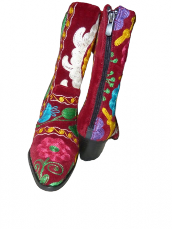FEMEI - Cizme scurte Melissa  piele material textil cz10