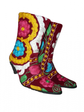 Cizme scurte Melissa  piele material textil cz10 [1]