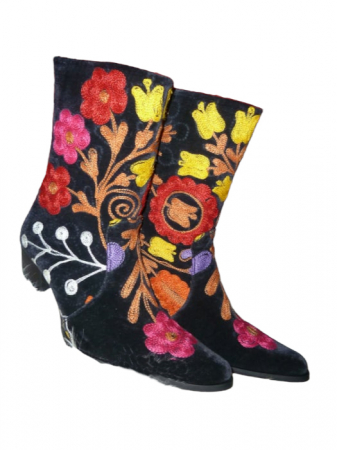 Cizme scurte Melissa  piele material textil cz11 [1]