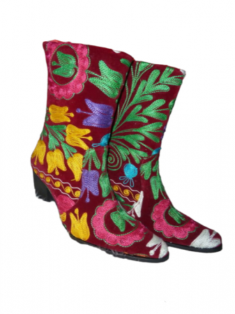 Cizme scurte Melissa  piele material textil cz12 [1]