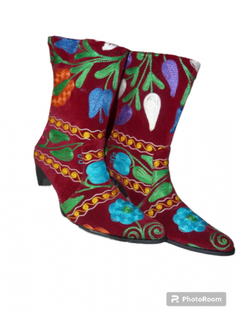 Cizme scurte Melissa  piele material textil cz14 [1]