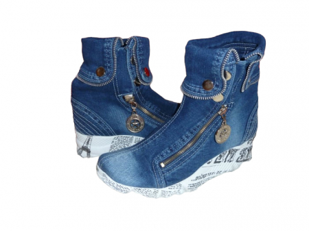 Incaltaminte jeans femei - Ghete jeans  529-SONAR