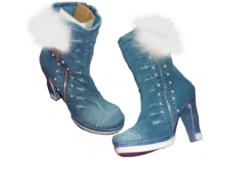 Incaltaminte jeans femei - Ghete jeans 6LOL-!-20L4