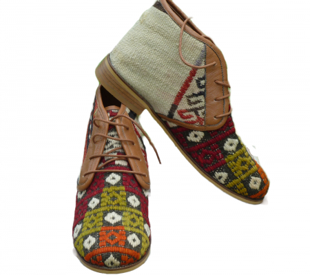 Incaltaminte piele barbati - Ghete Lord piele - material textil P15